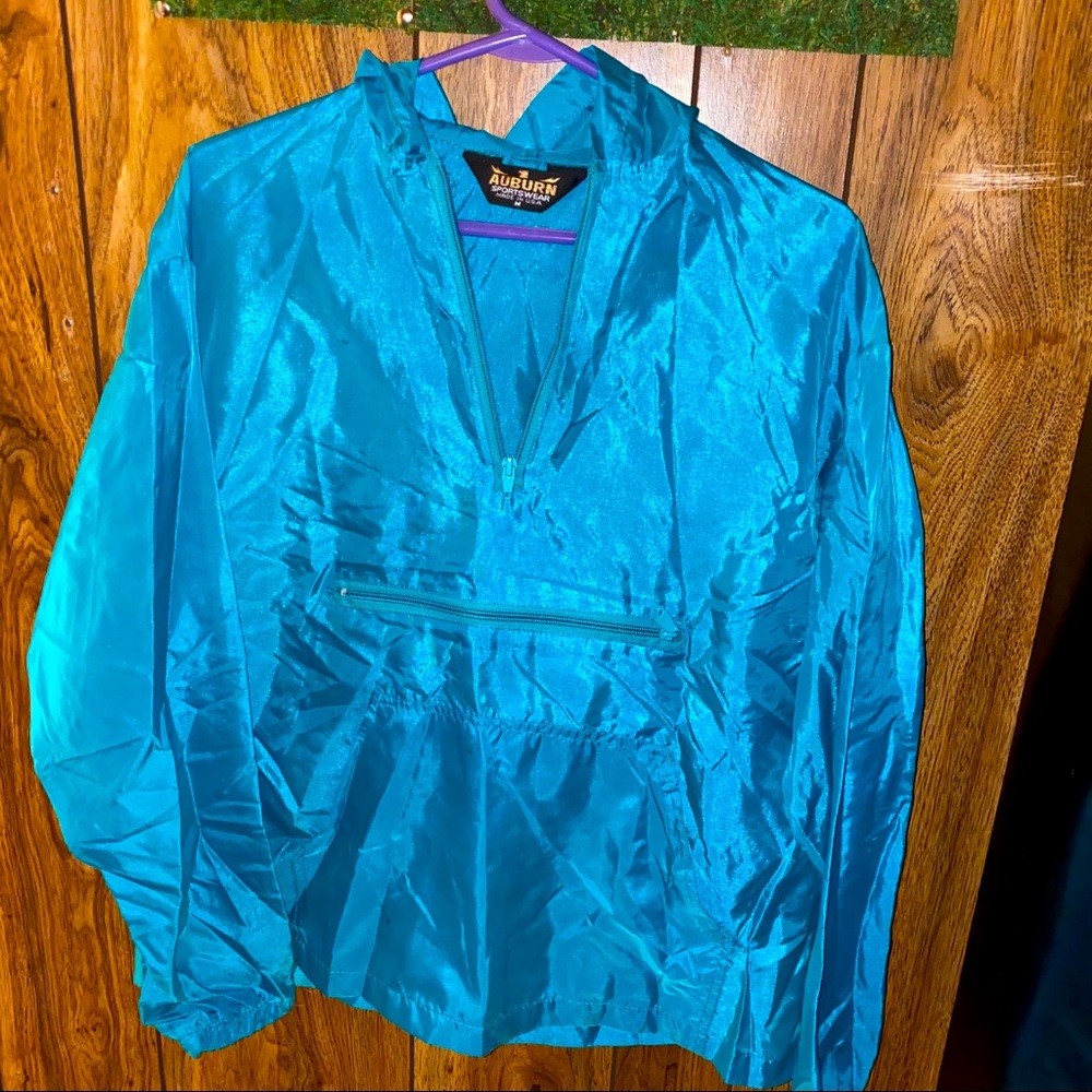 LIGHTWEIGHT TEAL HALF ZIP FLEECE